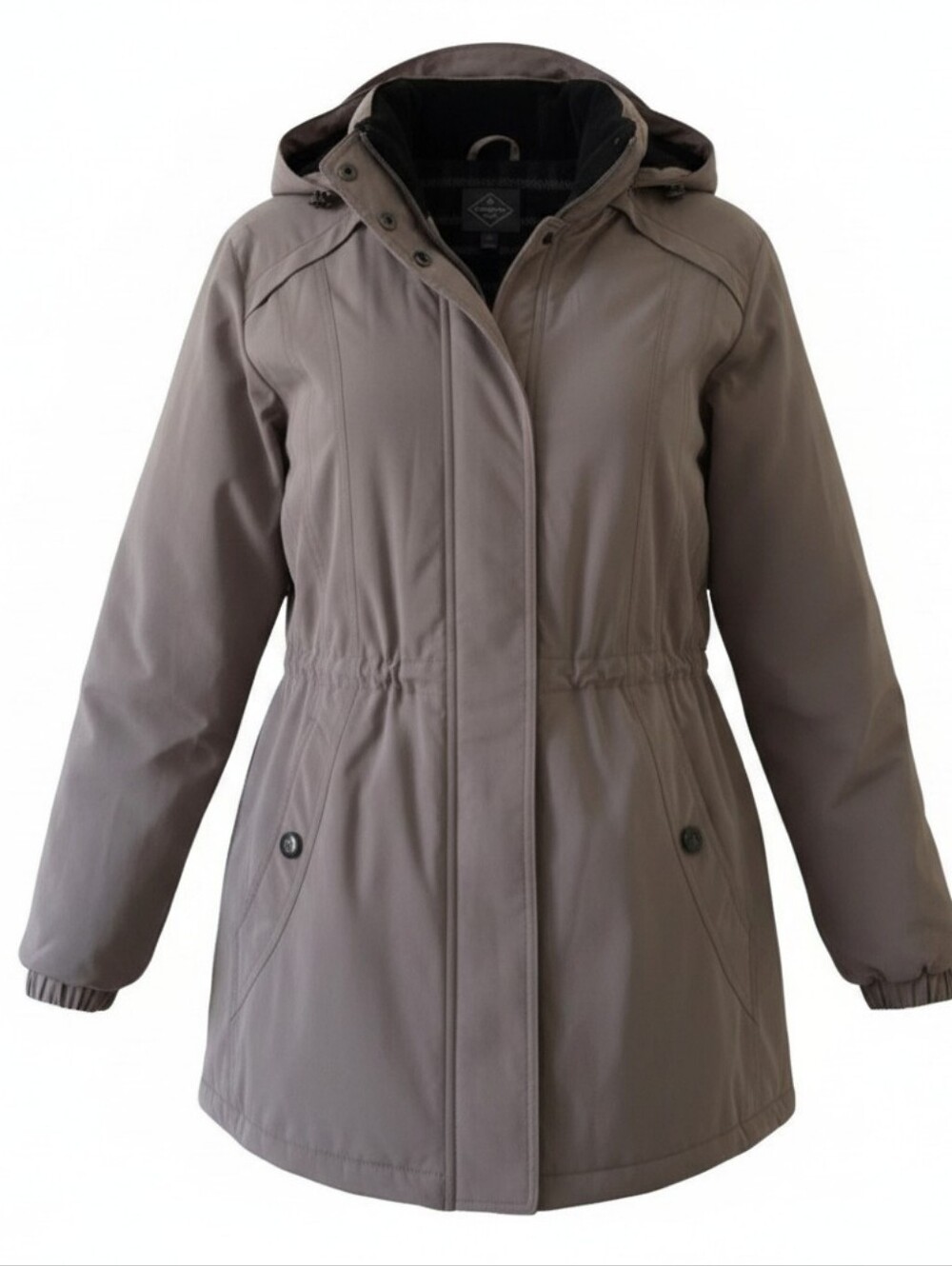 St. John's Bay Taupe Hooded Puffer Parka